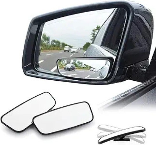 Blind Spot Mirror, Rectangle Adjustable Car Auxiliary Size: Adhesive Rectangle