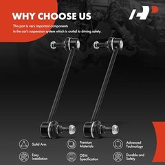 2 x Front Sway Bar Links Stabilizer Bar Links, Compatible with Mitsubishi