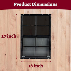 18″ X 27″ Black Shed Windows 2 Pack,Small Windows with Tempered Glass – Flush Mo