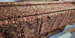 Wide Window/Door Burgundy/Gold Cornices