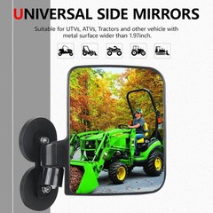 Tractor Mirrors, Strong Magnetic Side Mirrors for Tractors, Forklifts, Lawn M…