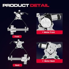 Rear Driver Side Power Window Regulator with Motor (2 Pins) Rear Driver (LH)