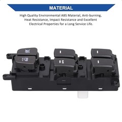 Master Power Window Switch Button, Front Left Driver Side, Compatible with