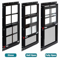 2 Pack 18″x23″ Flush Mount Shed Windows with Tempered Glass & Screen – Ideal for