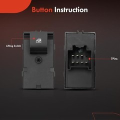 Power Window Switch Compatible with Chevrolet Equinox 2010-2017, Malibu