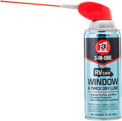 Rvcare Window & Track Dry Lube with SMART STRAW SPRAYS 2 WAYS, 10 OZ [6-Pack]