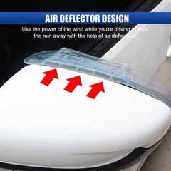2PCS Rearview Mirror Rain Eyebrow, PVC Waterproof Side Mirror Rai Color: Clear