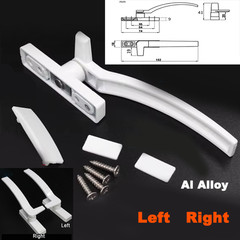 Al Alloy White Security Lock Window Handle Locking Latch Catch Lock Baby Safety
