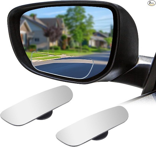 Frameless Rectangular Car Blind Spot Mirror, Adjustable HD C Size: Rectangular