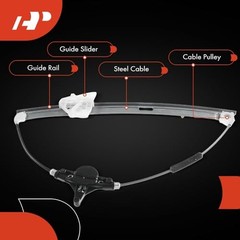 Electric Power Window Regulator Without Motor Compatible Front Passenger Side
