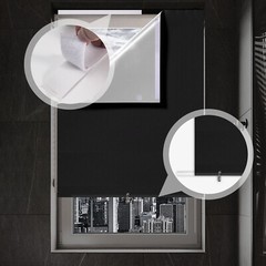 100% Blackout Curtain Bedroom Cordless Blind for Windows Room Door