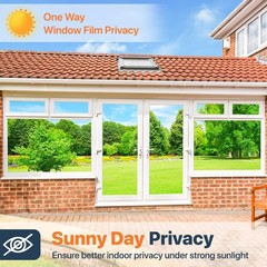 Bloss One Way Privacy Window Film, Privacy Film for Glass Windows, Self-Adhes…