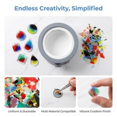 5 Bags Microwave Crushed Glass – Colorful Hot Melt Crushed Glass for DIY
