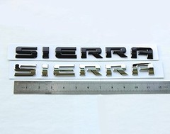 2Pack OEM Sierra Nameplates Letter Emblems Badges Glossy Compatible with Black
