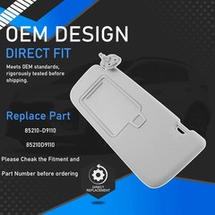 Driver Side Sun Visor Compatible with 2017 2018 2019 2020 2021 2022 KIA Sportage
