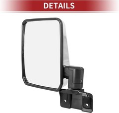 Pair Car Rear View Mirror Silver Tone for Land Cruiser 70 75 78 Series 1985-2