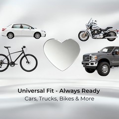 2 pcs Blind Spot Mirrors 2 Heart Shaped HD Glass Convex 360° Wide Angle Side