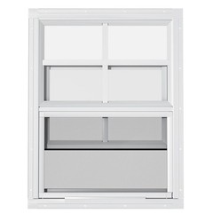 2 Pack 18″ x 23″ White Shed Windows – Flush Mount Aluminum