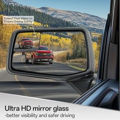 Driver Side Door Mirror for 2019-2024 Chevy Silverado 1500, with Heated Left