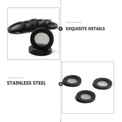 50Pcs Reusable Silicone Hose Gasket with Stainless Steel Net for Faucets