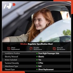 Electric Power Window Regulator with Motor Compatible with Mitsubishi Mirage