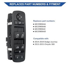 Master Power Window Switch Control Button Compatible with 2014-2019 Dodge