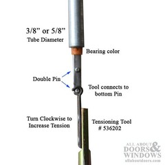 Double Hook Sash Tensioning Tool for 3/8″ & 5/8″ Spiral Balances