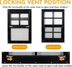 2 Pack Shed Windows 14” x 21” Household Windows W/ Tempered Glass & Fiberglass