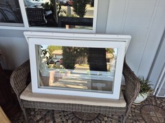 24 x 36White Awning Window, Double-Pane Clear Glass, Screen, Colonial GBG