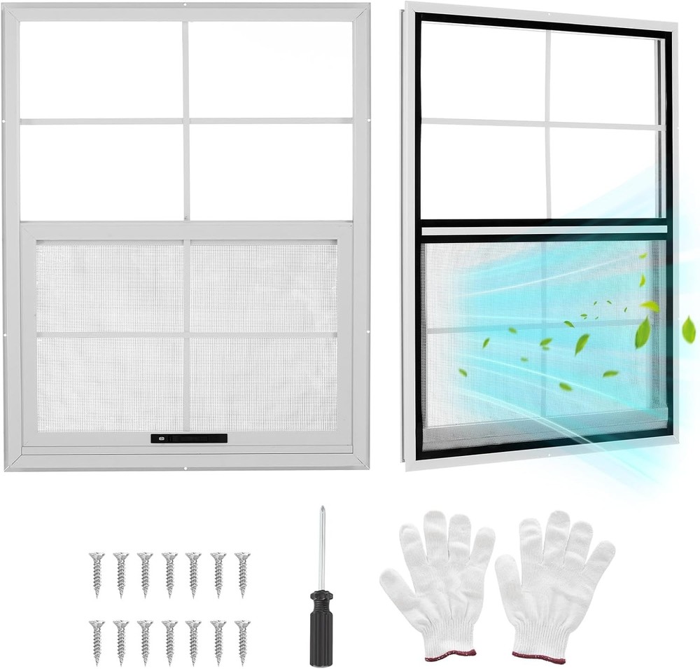 2PCS 18″ x 27″ Shed Window Household Sliding Windows for Shed Chicken Coop