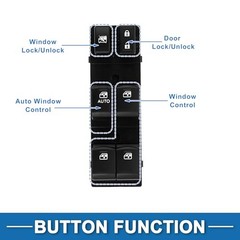 1 AUTO Power Window Switch No.83071SG040 16+3pin Front Left Driver Side Window