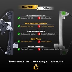 Power Window Regulator with Motor Front Driver Side Compatible with Chevrolet