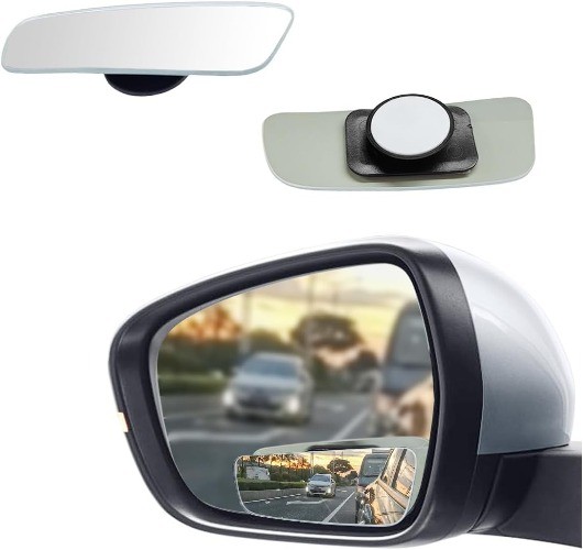 2PCS Rectangle Blind Spot Mirror for Car, Adjustable Wide Ang Model: Frameless
