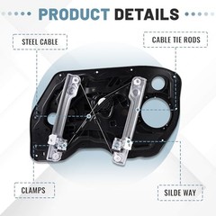 Window Regulator Driver Side Without Motor for Front Left Side Compatible with