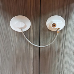 1 Set Child Safety Lock Refrigerator Lock for Fridge Cabinet Drawer 26cm Oval