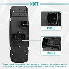 Front Left Driver Side Master Power Window Switch Fit for Ram 1500 2500 3500