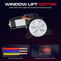 Front Driver Side Power Window Regulator with Motor (6 Pins) Fit for 2008-201…