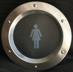 PORTHOLE FOR DOORS STAINLESS STEEL phi 350 mm New