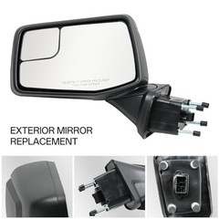Driver Side Door Mirror for 2019-2024 Chevy Silverado 1500, with Heated Left