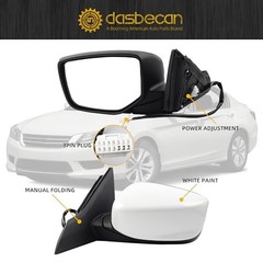 Driver Left Side Mirror Compatible with 2013-2017 Honda Accord Wihte Left