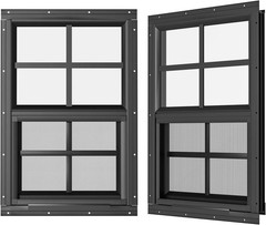 Elegant 2-Pack 24″ x 36″ Flush Mount Shed Windows for Playhouses & Barns
