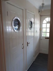 PORTHOLE FOR DOORS STAINLESS STEEL phi 350 mm.New.