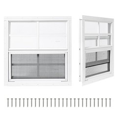 2 Pack 24″ x 36″ Sliding Windows with Tempered Glass for Shed