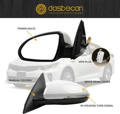 Driver Side Mirror Compatible With 2016 2017 2018 Kia Optima Left White
