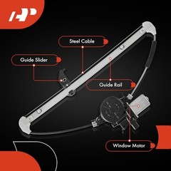Rear Left Driver Side Power Window Regulator with 6-Pin Plug Rear Driver (LH)