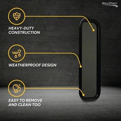 RecPro 12″ x 35″ Fixed RV Window | Black Trim Ring | Tempered Glass