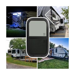 2 Pack RV Window,12″ W x 22″ H Vertical Sliding Replacement Cargo Trailer Win…