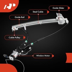 Power Electric Window Regulator with Motor Replacement for Front Passenger
