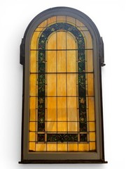 Antique Victorian Stained Glass Windows Set