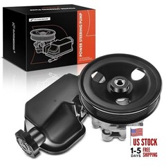 Power Steering Pump, with Reservoir & Pulley, Compatible with Dodge Dakota